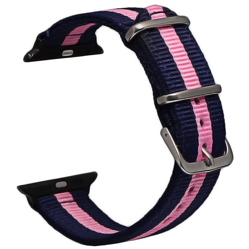 Bracelet Apple Watch en tissu 38 40 41 42 44 45 49 mm compatible serie 1 2 3 4 5 6 7 8 se et Apple Watch Ultra - Bracelet country edition eWatch Straps bleu rose