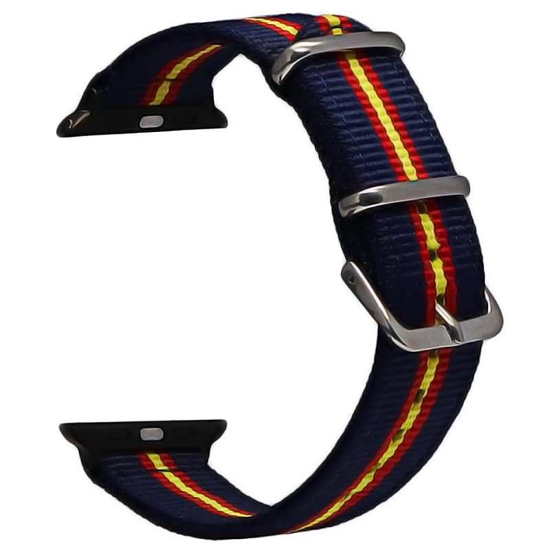 Bracelet Apple Watch en tissu 38 40 41 42 44 45 49 mm compatible serie 1 2 3 4 5 6 7 8 se et Apple Watch Ultra - Bracelet country edition eWatch Straps bleu rouge jaune