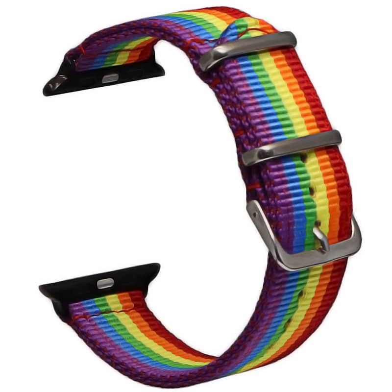 Bracelet Apple Watch en tissu 38 40 41 42 44 45 49 mm compatible serie 1 2 3 4 5 6 7 8 se et Apple Watch Ultra - Bracelet country edition eWatch Straps pride