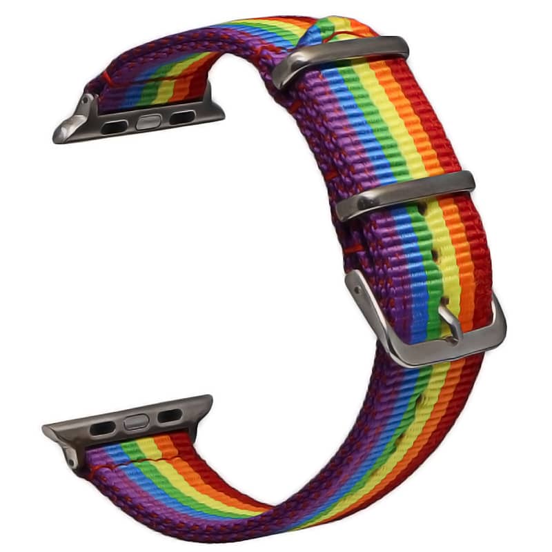 Bracelet Apple Watch en tissu 38 40 41 42 44 45 49 mm compatible serie 1 2 3 4 5 6 7 8 se et Apple Watch Ultra - Bracelet country edition eWatch Straps multicolore