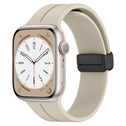 Magnetic silicone Apple Watch strap