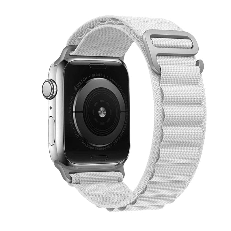 Bracelets Apple Watch Blanc 38 40 41 42 44 45 49 mm compatible serie 1 2 3 4 5 6 7 8 se et Ultra Boucle Alpine eWatch Straps