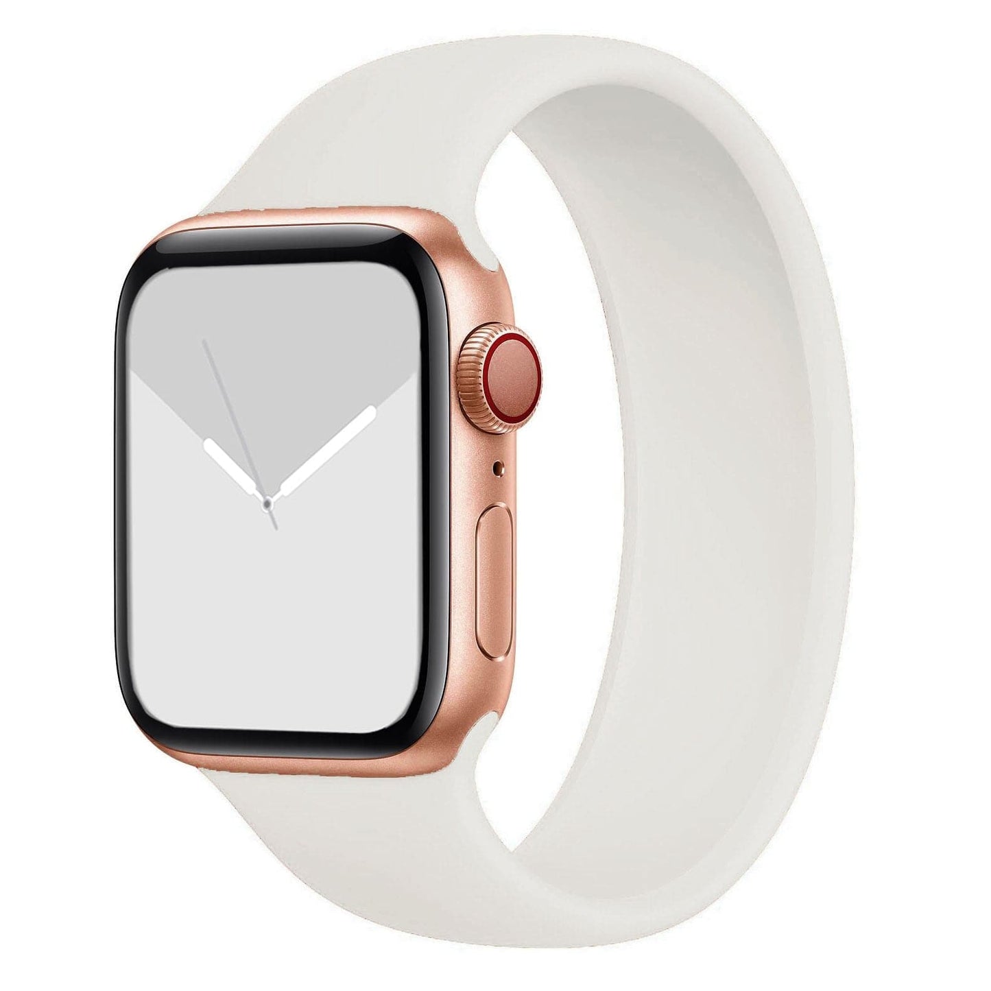 Bracelets Apple Watch Blanc 38 40 41 42 44 45 49 mm XS compatible serie 1 2 3 4 5 6 7 8 se et Ultra Bracelet en silicone monobloc clair eWatch Straps