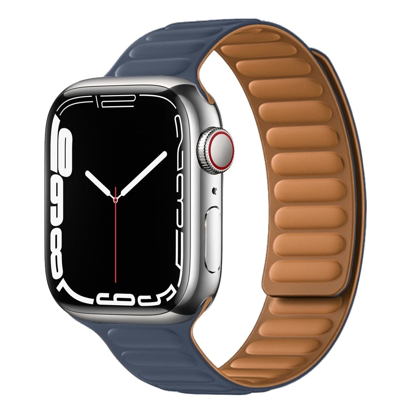 Bracelets Apple Watch Bleu foncé 38 40 41 42 44 45 49 mm compatible serie 1 2 3 4 5 6 7 8 se et Ultra Boucle magnétique en silicone eWatch Straps