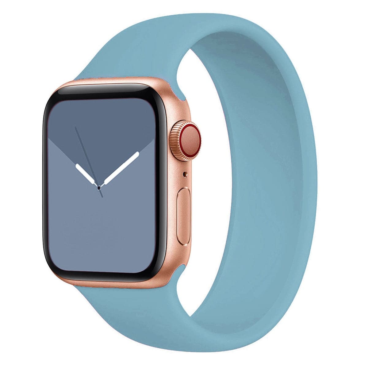Bracelets Apple Watch Bleu nordique 38 40 41 42 44 45 49 mm XS compatible serie 1 2 3 4 5 6 7 8 se et Ultra Bracelet en silicone monobloc clair eWatch Straps