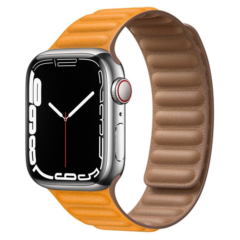 Bracelets Apple Watch California 38 40 41 42 44 45 49 mm compatible serie 1 2 3 4 5 6 7 8 se et Ultra Boucle magnétique en cuir eWatch Straps