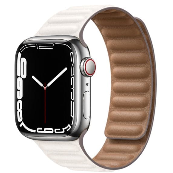 Bracelets Apple Watch Craie 38 40 41 42 44 45 49 mm compatible serie 1 2 3 4 5 6 7 8 se et Ultra Boucle magnétique en cuir eWatch Straps