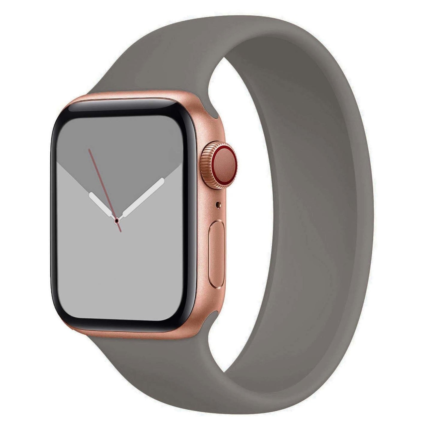 Bracelets Apple Watch Gris côtier 38 40 41 42 44 45 49 mm XS compatible serie 1 2 3 4 5 6 7 8 se et Ultra Bracelet en silicone monobloc clair eWatch Straps