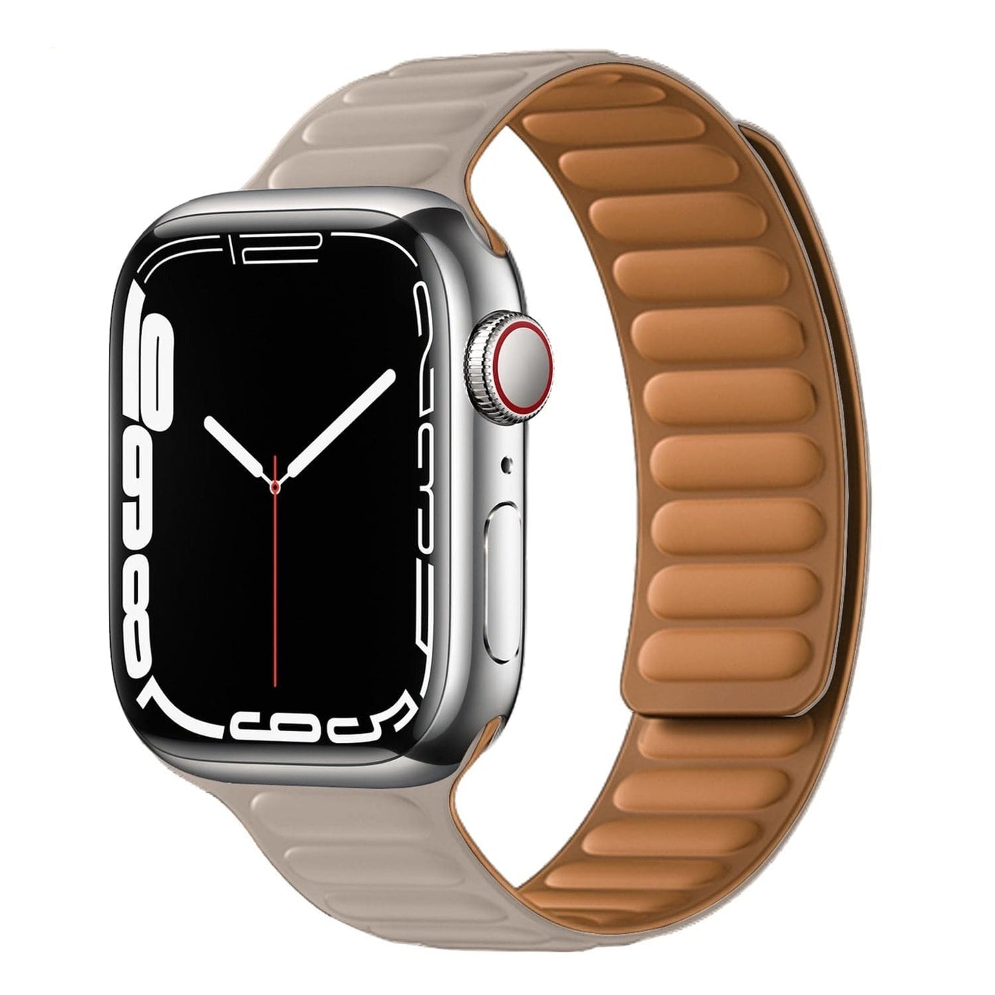 Bracelets Apple Watch Kaki 38 40 41 42 44 45 49 mm compatible serie 1 2 3 4 5 6 7 8 se et Ultra Boucle magnétique en silicone eWatch Straps