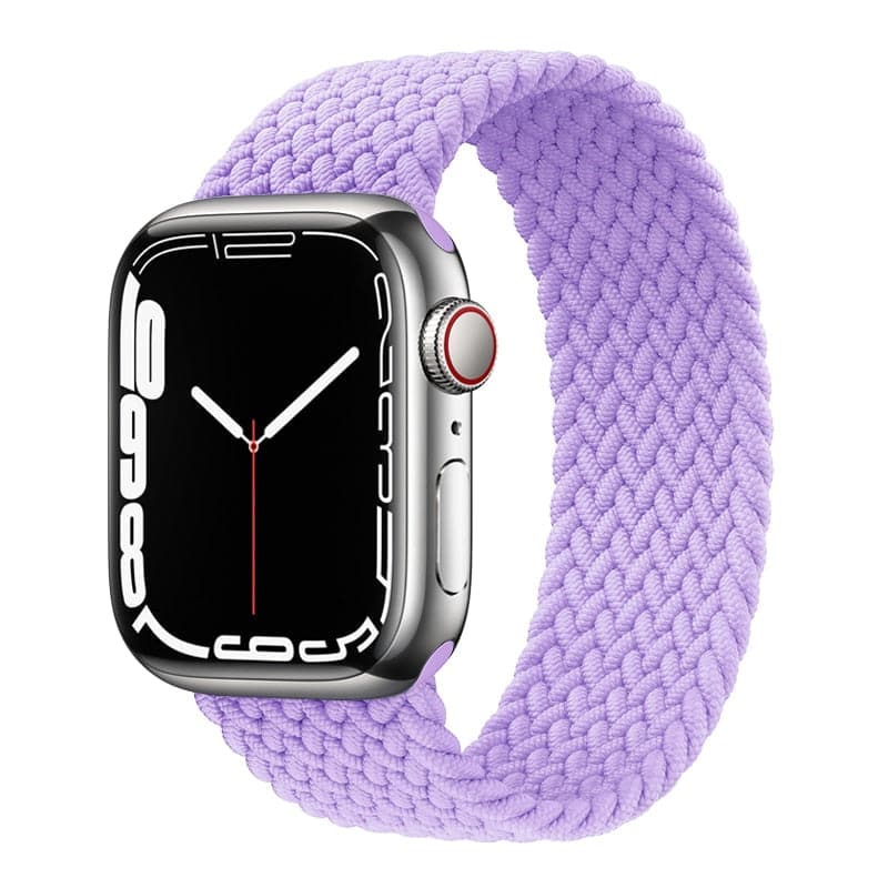Bracelets Apple Watch Lavande 38 40 41 42 44 45 49 mm S compatible serie 1 2 3 4 5 6 7 8 se et Ultra Bracelet tressé uni eWatch Straps