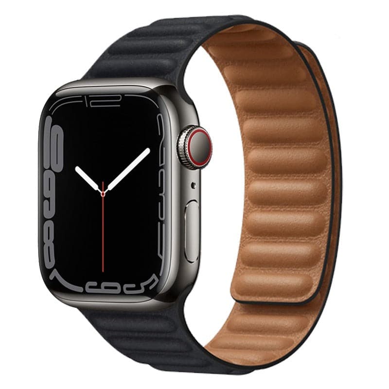 Bracelets Apple Watch Minuit 38 40 41 42 44 45 49 mm compatible serie 1 2 3 4 5 6 7 8 se et Ultra Boucle magnétique en cuir eWatch Straps