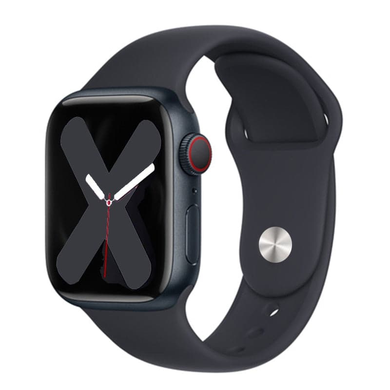 Bracelets Apple Watch Minuit 38 40 41 42 44 45 49 mm compatible serie 1 2 3 4 5 6 7 8 se et Ultra Bracelet en silicone classique foncé eWatch Straps