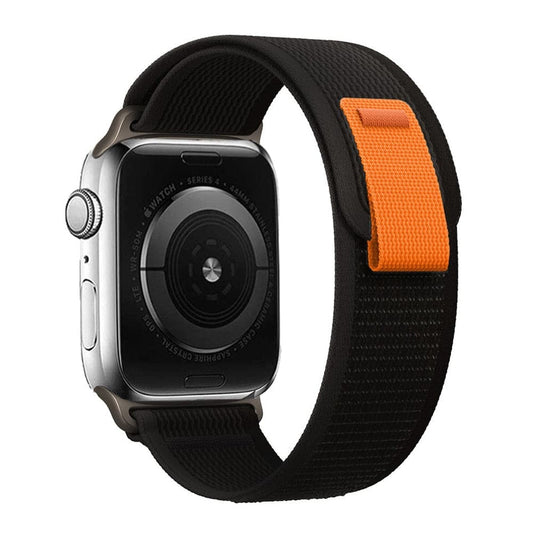 Bracelets Apple Watch Noir 38 40 41 42 44 45 49 mm compatible serie 1 2 3 4 5 6 7 8 se et Ultra Boucle Trail eWatch Straps