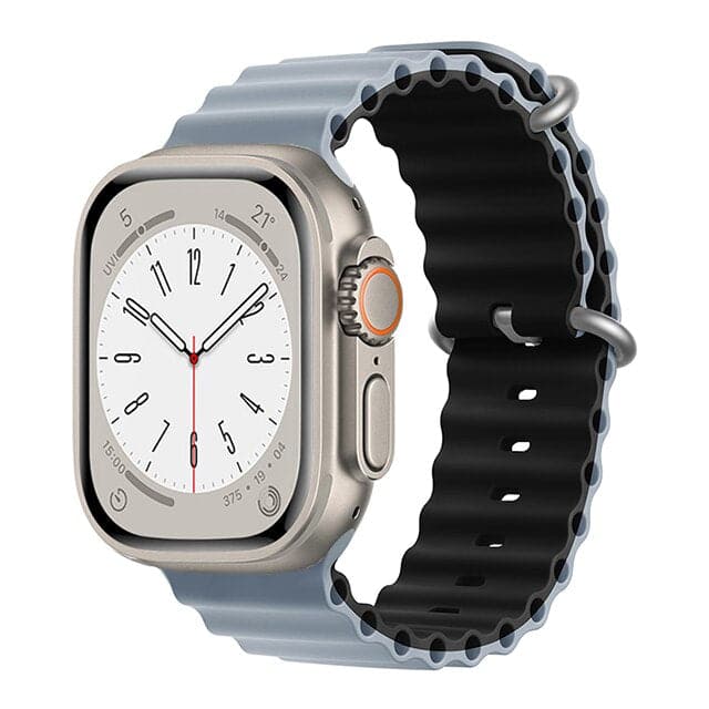 Bracelets Apple Watch Obsidienne et noir 38 40 41 42 44 45 49 mm compatible serie 1 2 3 4 5 6 7 8 se et Ultra Bracelet Océan bicolore eWatch Straps