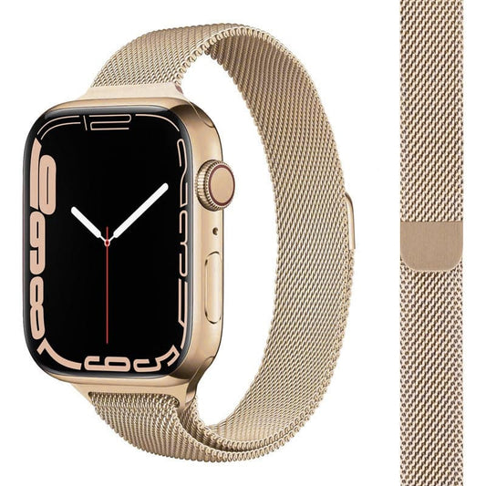 Bracelets Apple Watch Or ancien 38 40 41 42 44 45 49 mm compatible serie 1 2 3 4 5 6 7 8 se et Ultra Bracelet milanais affiné aimanté eWatch Straps
