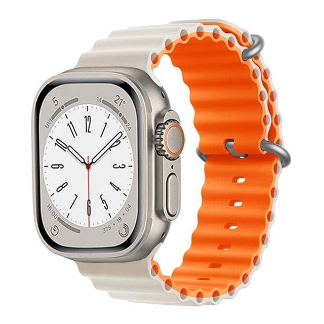 Bracelets Apple Watch Orange et étoilé 38 40 41 42 44 45 49 mm compatible serie 1 2 3 4 5 6 7 8 se et Ultra Bracelet Océan bicolore eWatch Straps