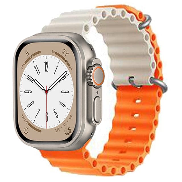 Bracelets Apple Watch Orange étoilé 38 40 41 42 44 45 49 mm compatible serie 1 2 3 4 5 6 7 8 se et Ultra Bracelet Océan bicolore eWatch Straps