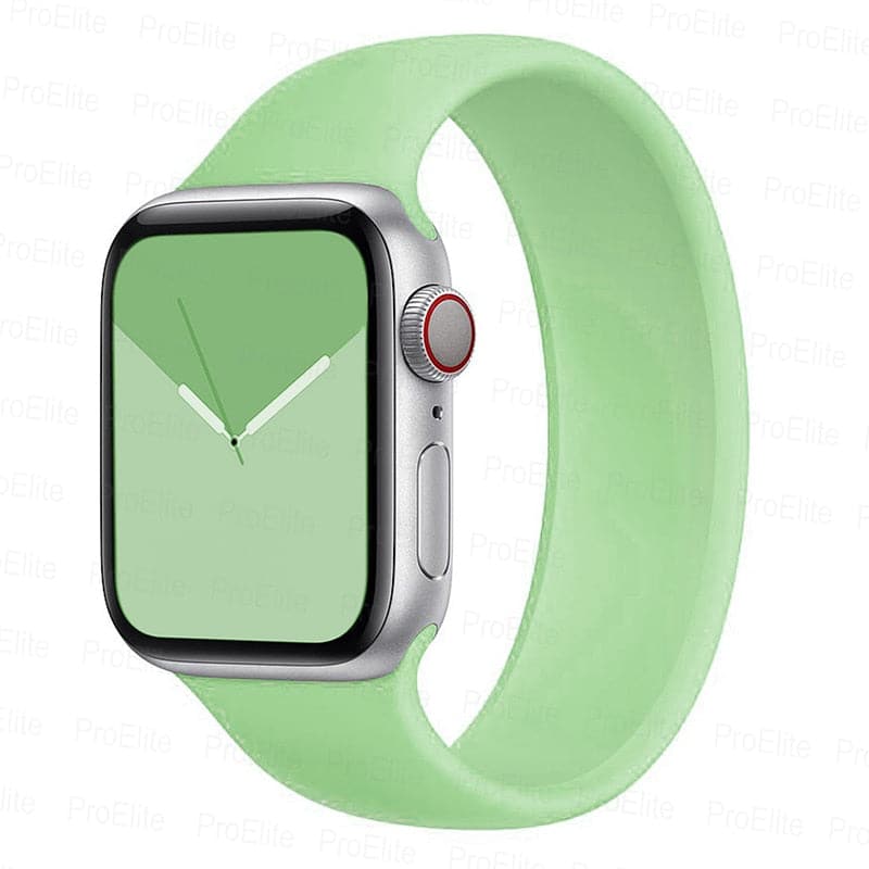 Bracelets Apple Watch Pistache 38 40 41 42 44 45 49 mm XS compatible serie 1 2 3 4 5 6 7 8 se et Ultra Bracelet en silicone monobloc clair eWatch Straps