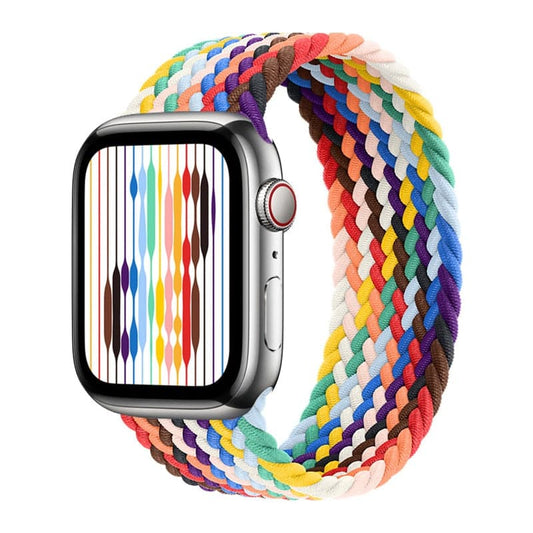 Bracelets Apple Watch Pride edition 38 40 41 42 44 45 49 mm XS compatible serie 1 2 3 4 5 6 7 8 se et Ultra Bracelet tressé multicolore eWatch Straps