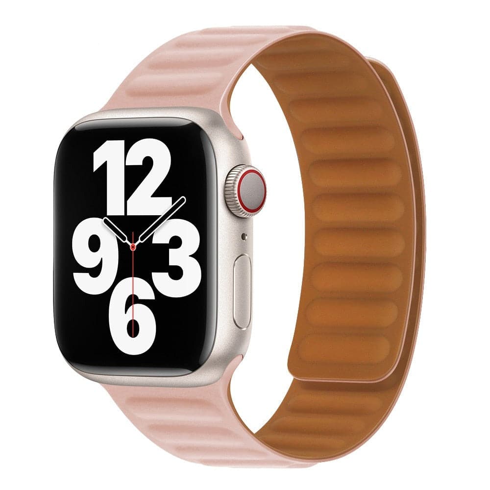 Bracelets Apple Watch Rose 38 40 41 42 44 45 49 mm compatible serie 1 2 3 4 5 6 7 8 se et Ultra Boucle magnétique en silicone eWatch Straps