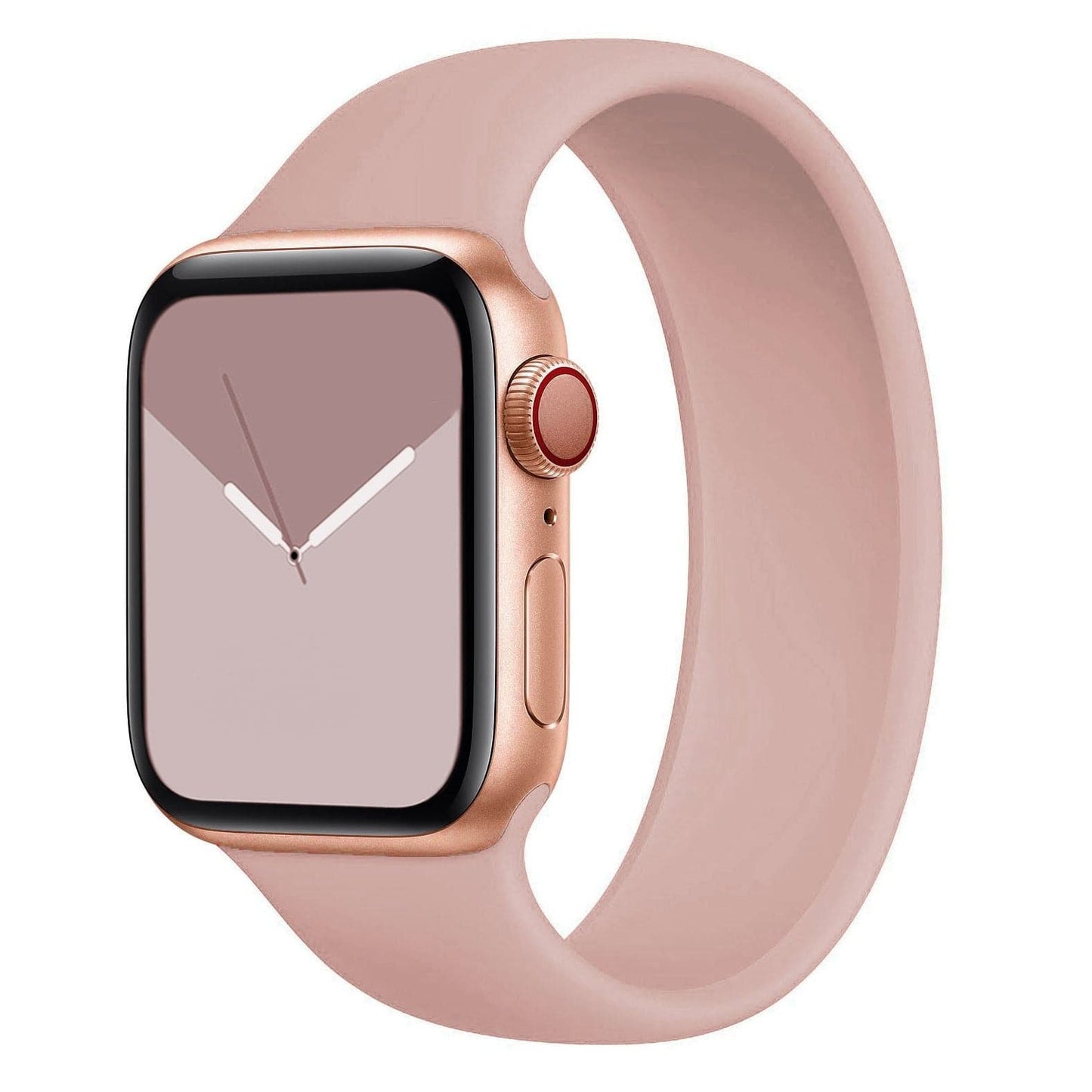 Bracelets Apple Watch Rose 38 40 41 42 44 45 49 mm XS compatible serie 1 2 3 4 5 6 7 8 se et Ultra Bracelet en silicone monobloc clair eWatch Straps