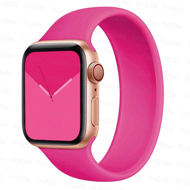 Bracelets Apple Watch Rose intense 38 40 41 42 44 45 49 mm XS compatible serie 1 2 3 4 5 6 7 8 se et Ultra Bracelet en silicone monobloc clair eWatch Straps