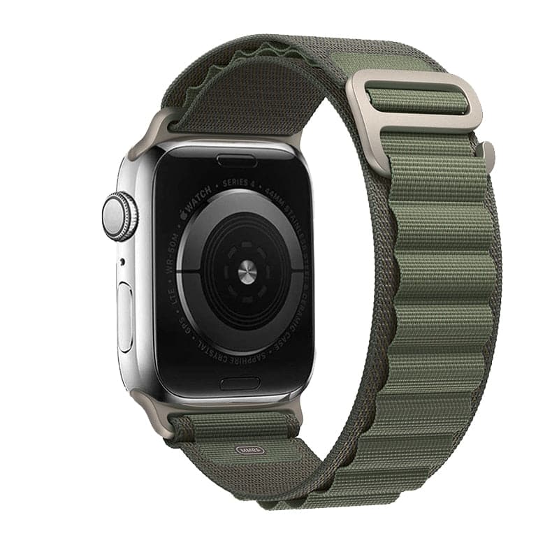 Bracelets Apple Watch Vert 38 40 41 42 44 45 49 mm compatible serie 1 2 3 4 5 6 7 8 se et Ultra Boucle Alpine eWatch Straps