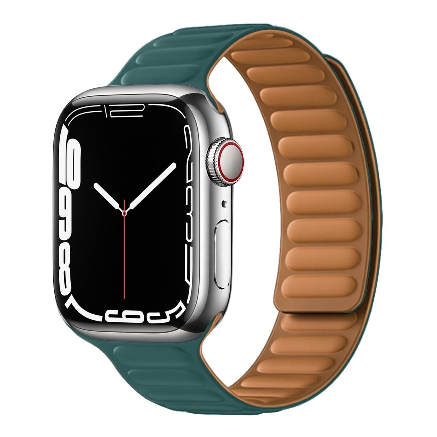 Bracelets Apple Watch Vert d'eau 38 40 41 42 44 45 49 mm compatible serie 1 2 3 4 5 6 7 8 se et Ultra Boucle magnétique en silicone eWatch Straps