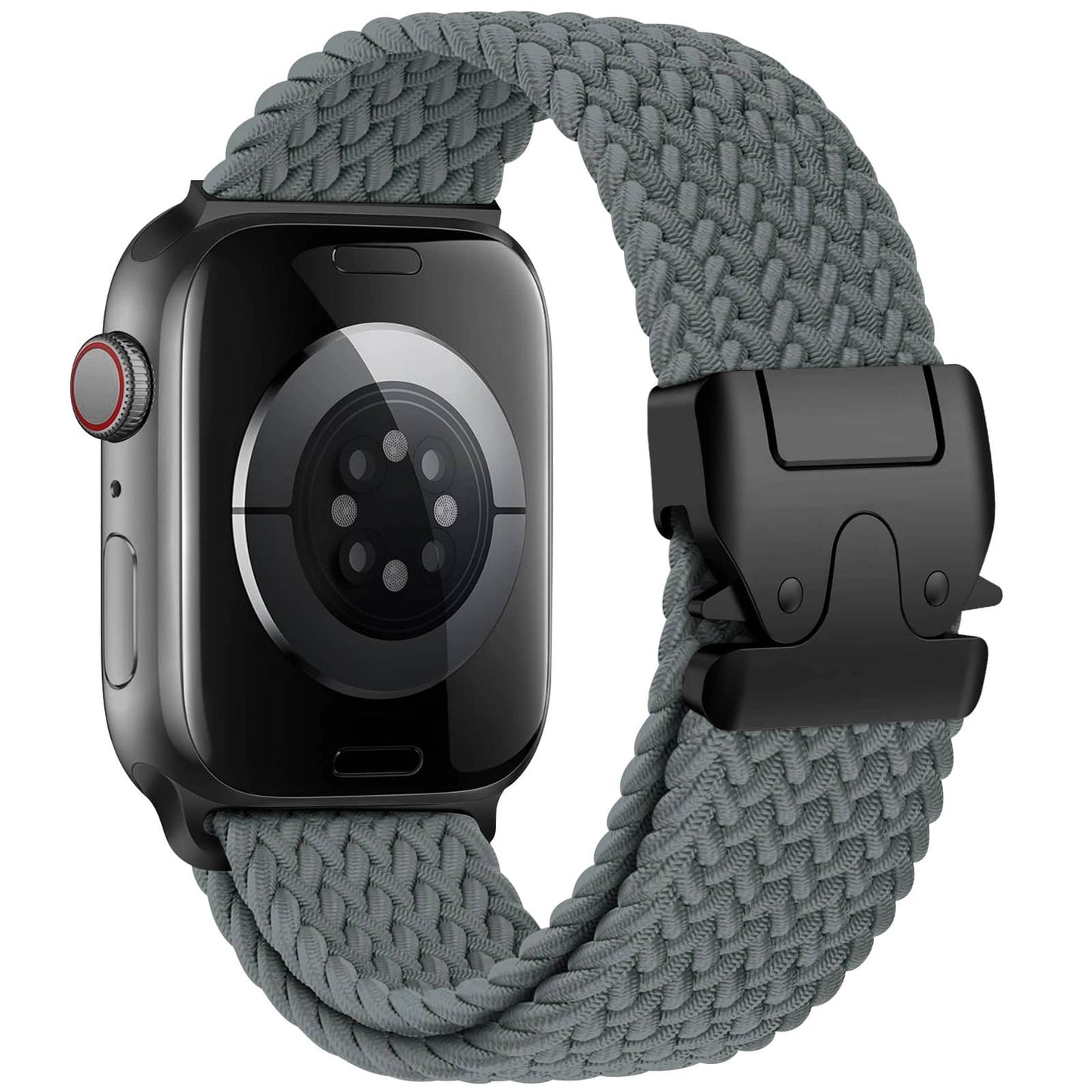Bracelet Apple Watch nylon gris sidéral 41 mm – extensible et réglable.