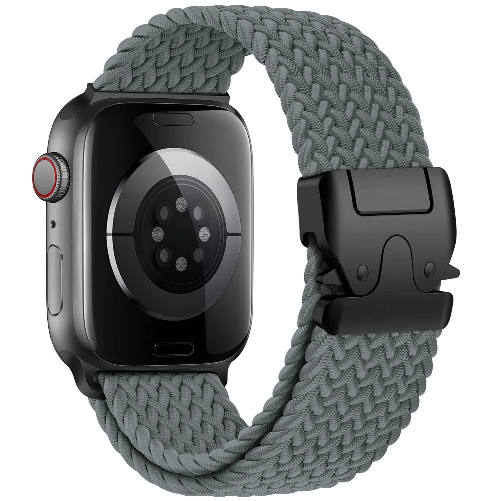 Bracelet Apple Watch nylon gris sidéral 41 mm – extensible et réglable.