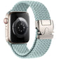 Bracelet Apple Watch bleu ciel en nylon extensible, léger et ajustable pour toutes les séries.