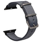 Bracelet Apple Watch 38 40 41 42 44 45 49 mm compatible serie 1 2 3 4 5 6 7 8 se et Apple Watch Ultra - Bracelet en nylon uni eWatch Straps gris et noir