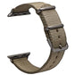 Bracelet Apple Watch 38 40 41 42 44 45 49 mm compatible serie 1 2 3 4 5 6 7 8 se et Apple Watch Ultra - Bracelet en nylon uni eWatch Straps beige et argent