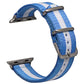 Bracelet Apple Watch en tissu 38 40 41 42 44 45 49 mm compatible serie 1 2 3 4 5 6 7 8 se et Apple Watch Ultra - Bracelet country edition eWatch Straps bleu blanc