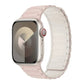 Bracelet Apple Watch silicone blanc et rose magnétique – élégant et moderne.