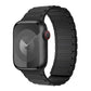 Bracelet Apple Watch en silicone noir avec fermeture magnétique – résistant et ajustable.