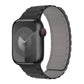 Bracelet Apple Watch silicone noir magnétique avec intérieur gris – confortable et sécurisé.