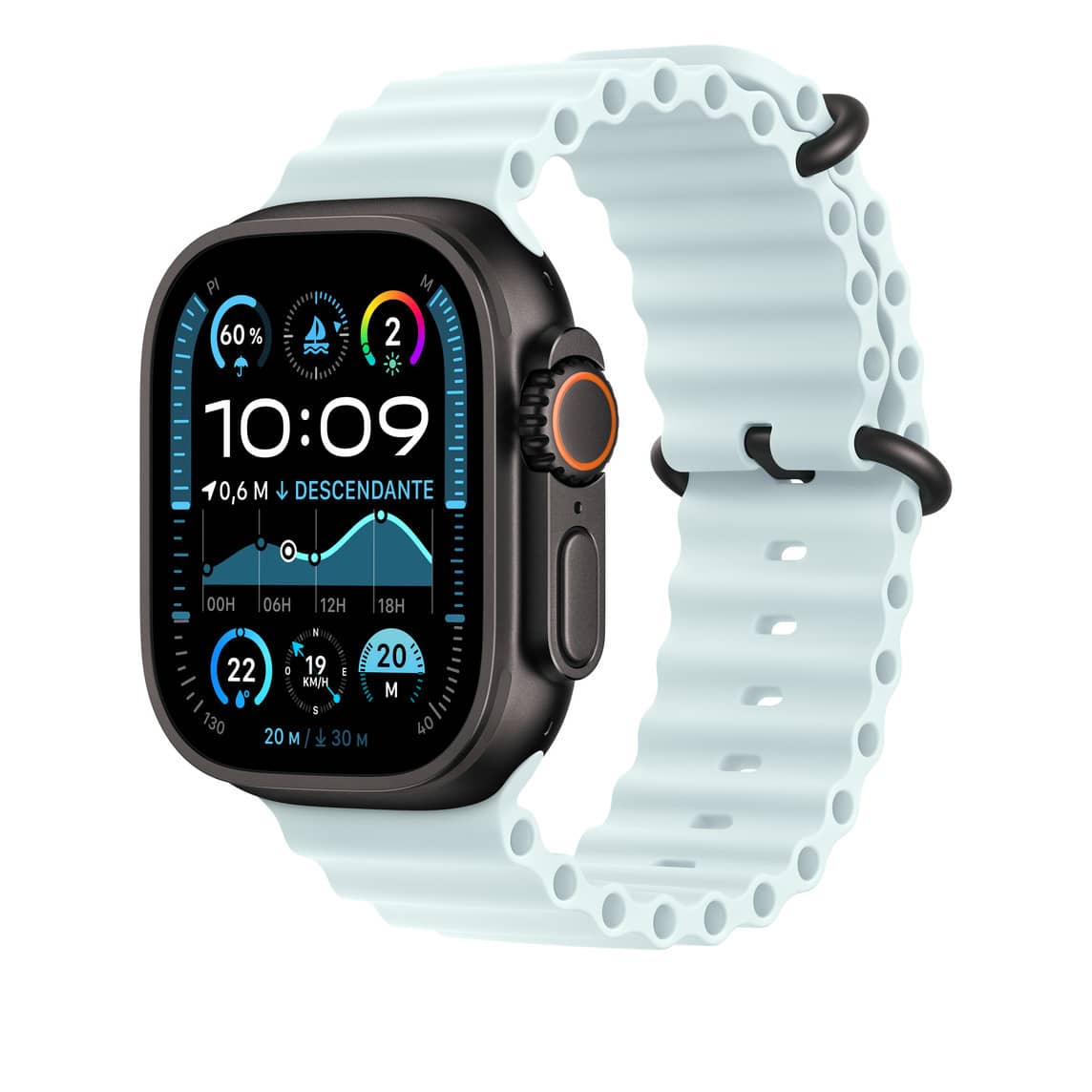 Bracelet Apple Watch Ultra Ocean - Bleu Glacier