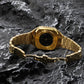 Bracelet de luxe pour Apple Watch - Kit de transformation et de protection en acier haut de gamme or jaune vue arrière