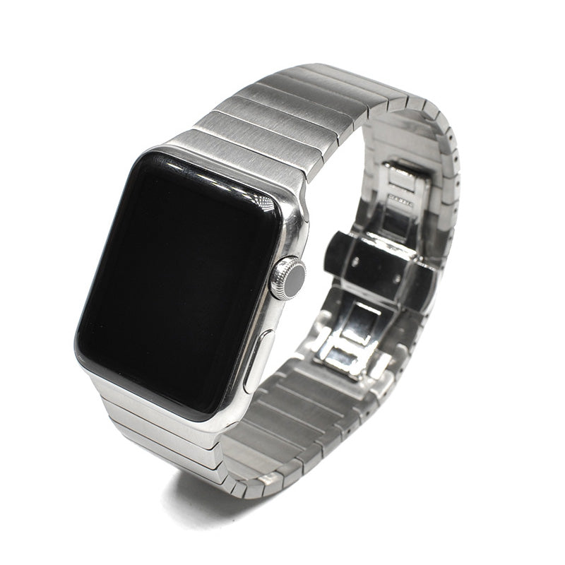 Bracelet Apple Watch acier à lamelles