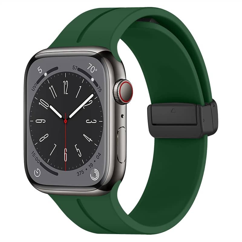 Magnetic silicone Apple Watch strap