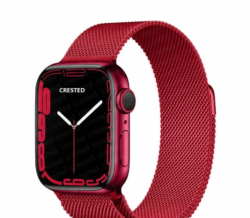 Bracelet Apple Watch Milanais rouge