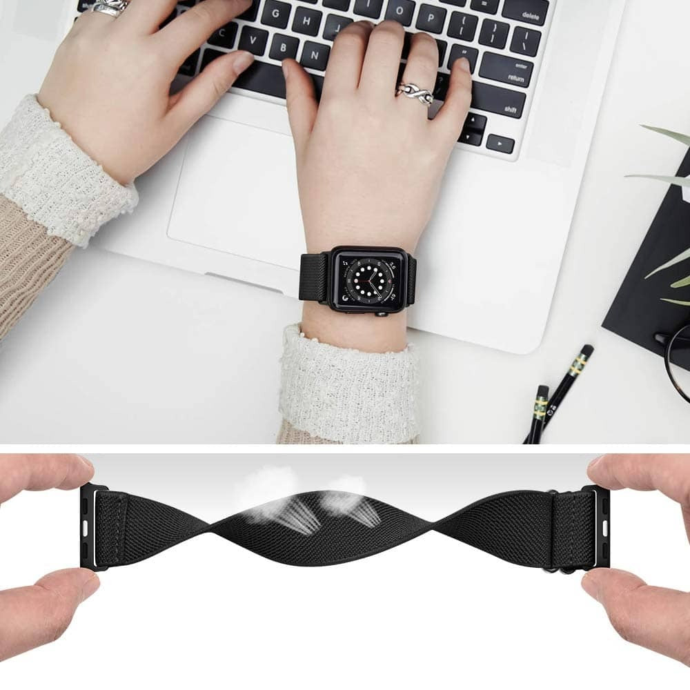 Bracelet Smartwatch en plastique - Convient au bracelet chouchou Fitbit Luxe  - noir 