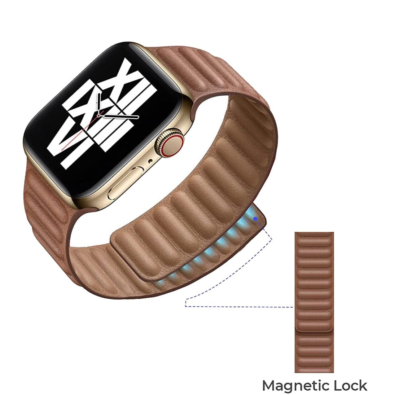 Bracelets Apple Watch 38 40 41 42 44 45 49 mm compatible serie 1 2 3 4 5 6 7 8 se et Ultra Boucle magnétique en silicone eWatch Straps