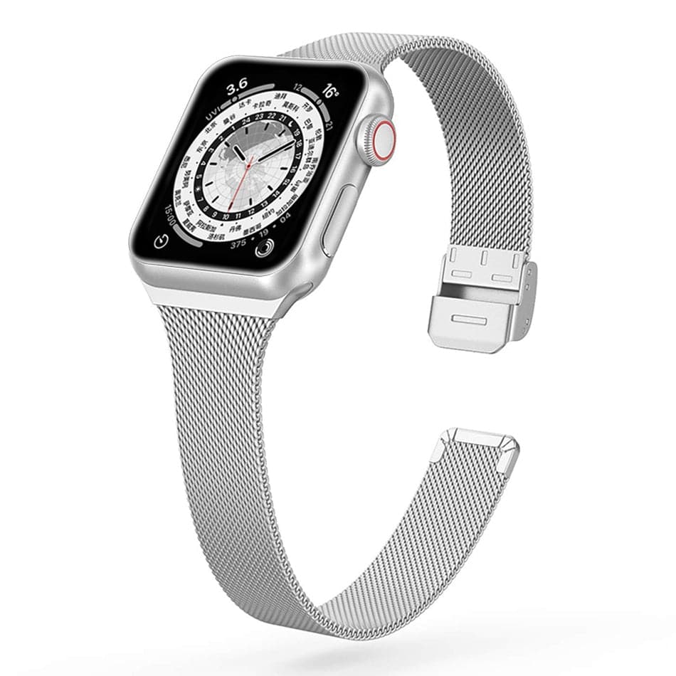 Bracelet milanais Apple Watch Ultra (argent) 