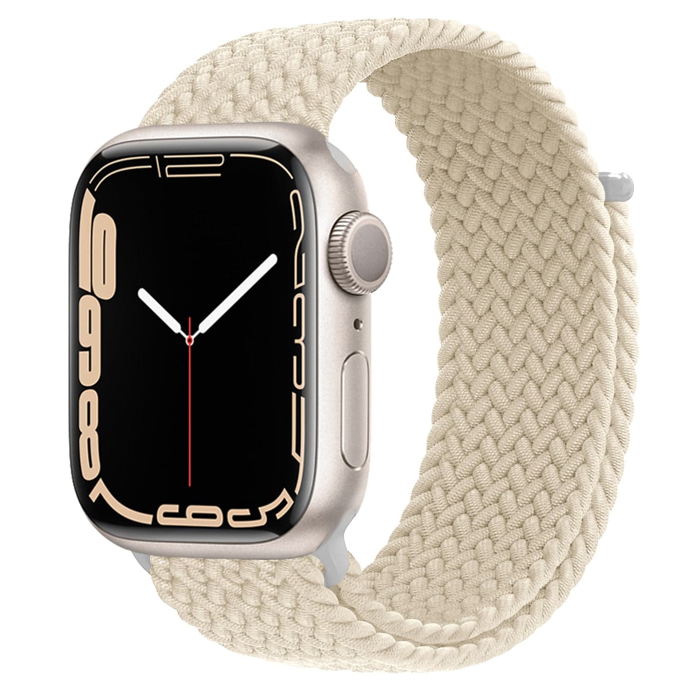 Bracelets Apple Watch Beige 38 40 41 42 44 45 49 mm 38/40/41 mm compatible serie 1 2 3 4 5 6 7 8 se et Ultra Bracelet tressé scratch uni eWatch Straps