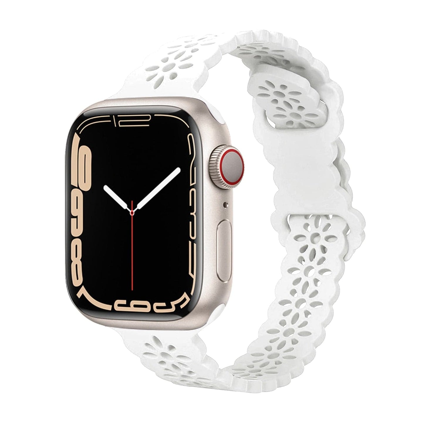 Bracelets Apple Watch Blanc 38 40 41 42 44 45 49 mm compatible serie 1 2 3 4 5 6 7 8 se et Ultra Bracelet sculpté eWatch Straps
