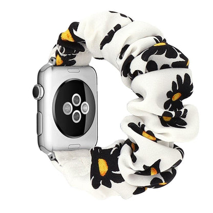 Bracelets Apple Watch Blanc 38 40 41 42 44 45 49 mm Femme compatible serie 1 2 3 4 5 6 7 8 se et Ultra Bracelet en tissus motifs eWatch Straps