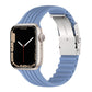 Bracelets Apple Watch Bleu 38 40 41 42 44 45 49 mm compatible serie 1 2 3 4 5 6 7 8 se et Ultra Bracelet silicone strié eWatch Straps