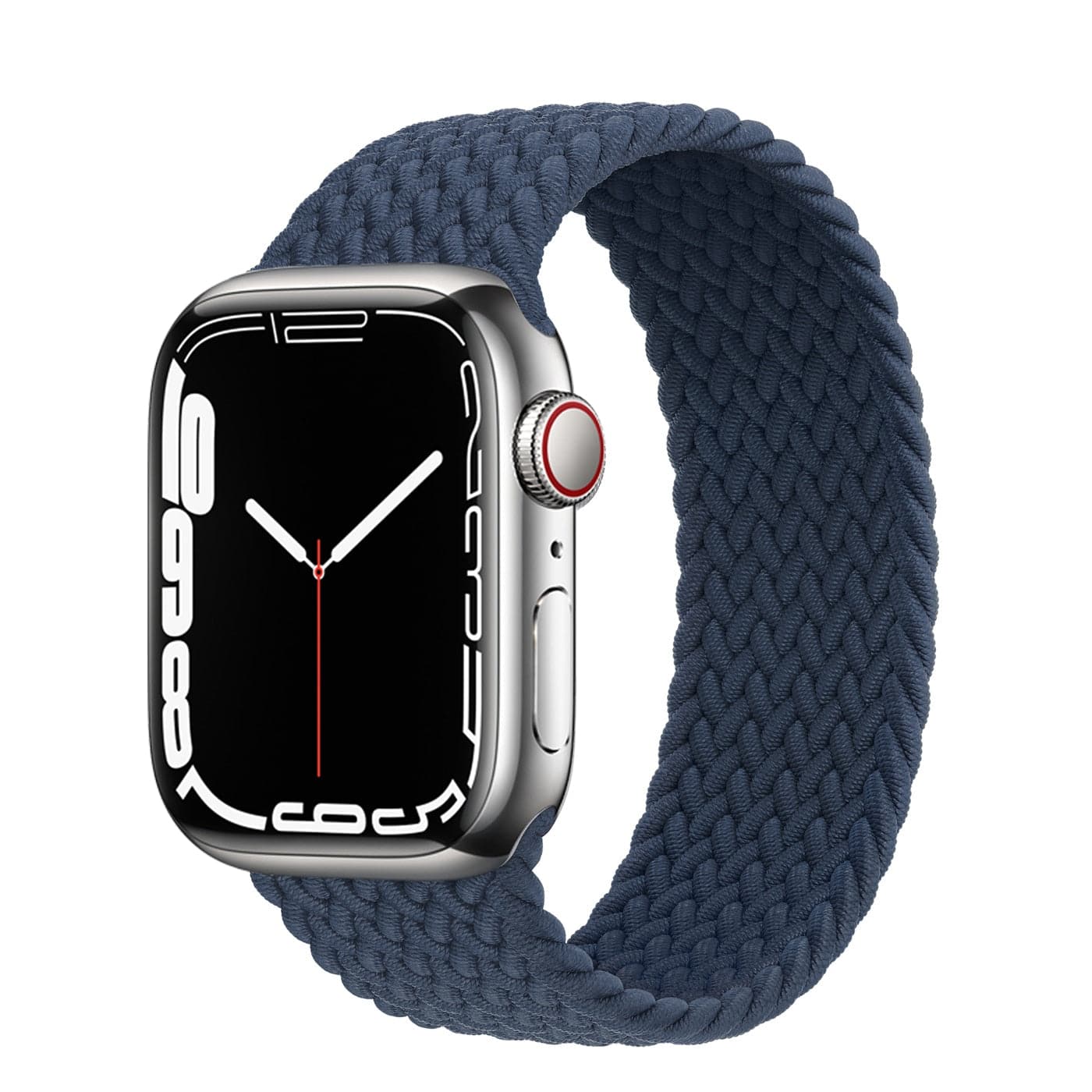 Bracelets Apple Watch Bleu abyssal 38 40 41 42 44 45 49 mm S compatible serie 1 2 3 4 5 6 7 8 se et Ultra Bracelet tressé uni eWatch Straps